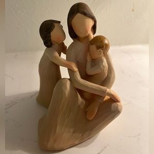 Mother, Daughter, and Son Figurine